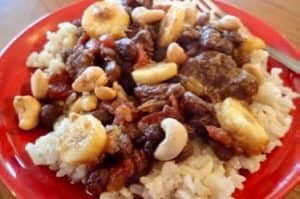 Both savory and sweet, beef and banana curry is a delicious treat for cooler fall days.