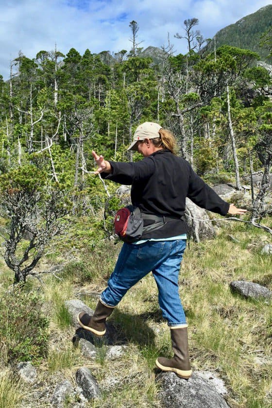 woman hiking