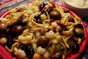My favorite quick and easy recipe for tender scallops and pasta. Make it in minutes and it's dairy-free.