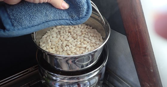 Thermal Cooker: I absolutely love my thermal cooker -- start dinner on the stove when it's convenient then transfer the pans to the thermal cooker and let it continue to cook 4 to 8 hours without having to tend to it. Use less stove fuel and don't heat up the cooking area. Best thing: go have fun and come home to a fully-cooked dinner!