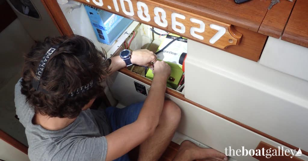 lithium batteries being installed